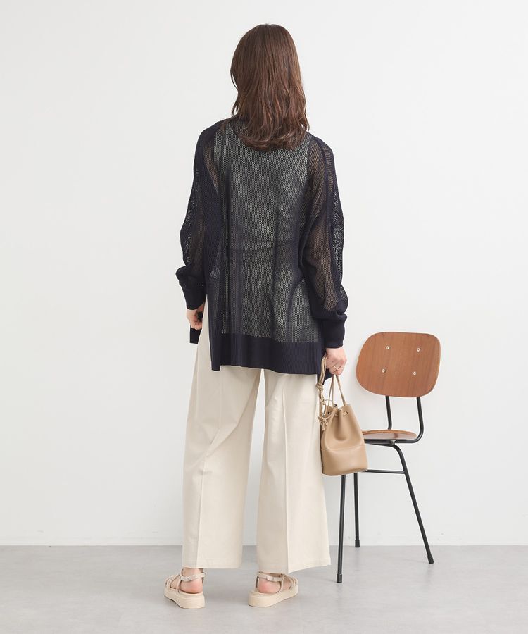 earth music&ecology「メッシュルーズカーディガン」|カーディガン|