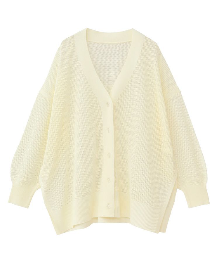 earth music&ecology「メッシュルーズカーディガン」|カーディガン|
