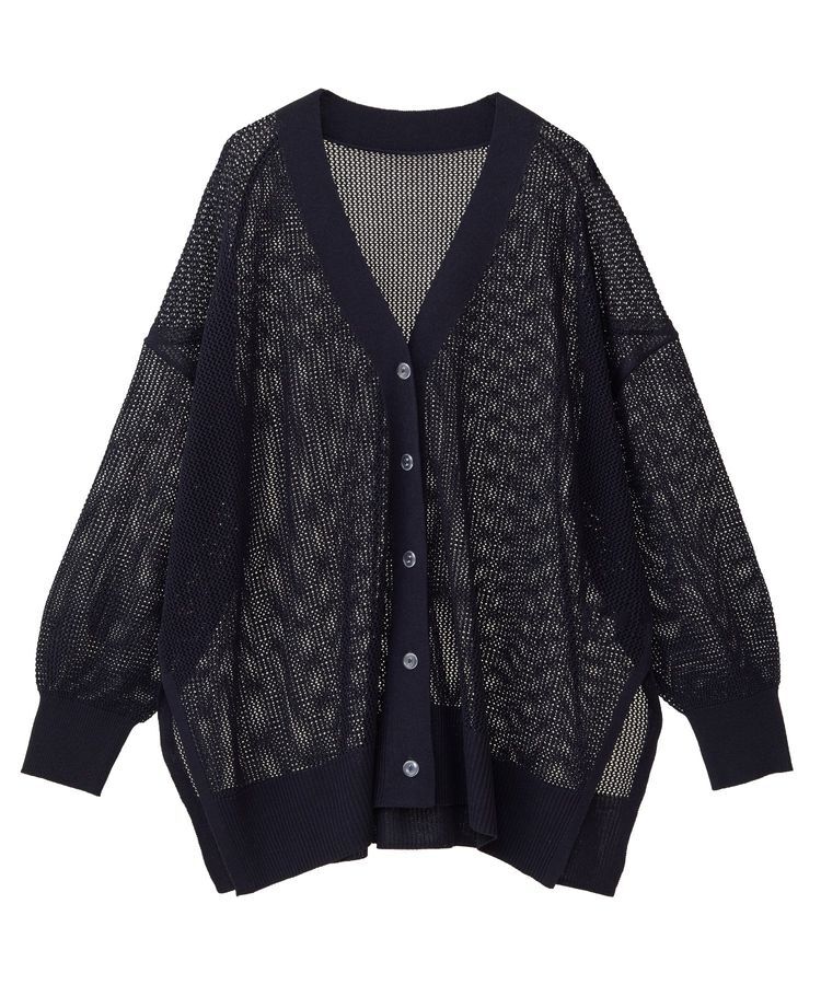 earth music&ecology「メッシュルーズカーディガン」|カーディガン|