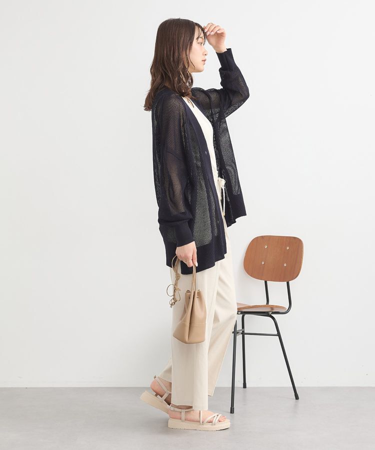 earth music&ecology「メッシュルーズカーディガン」|カーディガン|