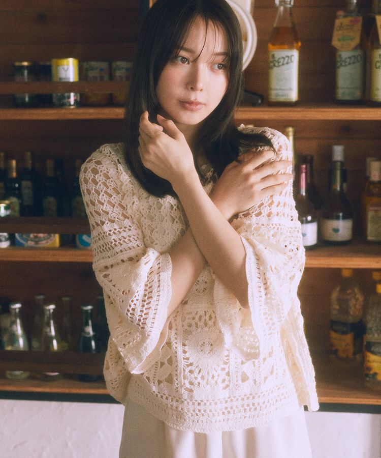 earth music&ecology「クロシェ風プルオーバー」|Tシャツ・カットソー|