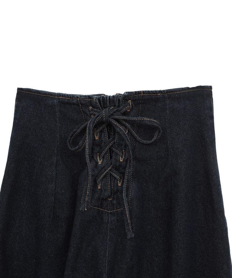 earth music&ecology「フロントZIPバックレースアップデニム」|デニム|