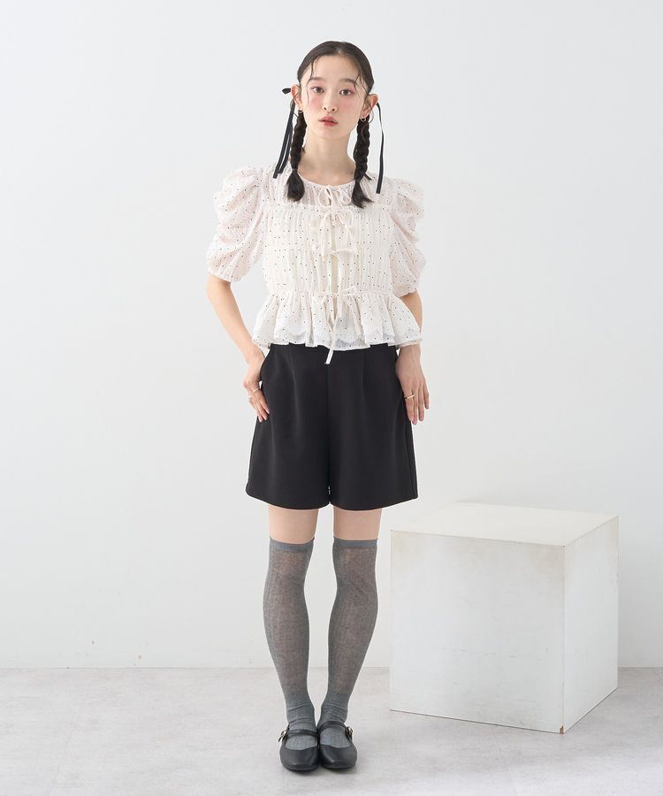 earth music&ecology「レースティアードシャーリングブラウス」|シャツ・ブラウス|