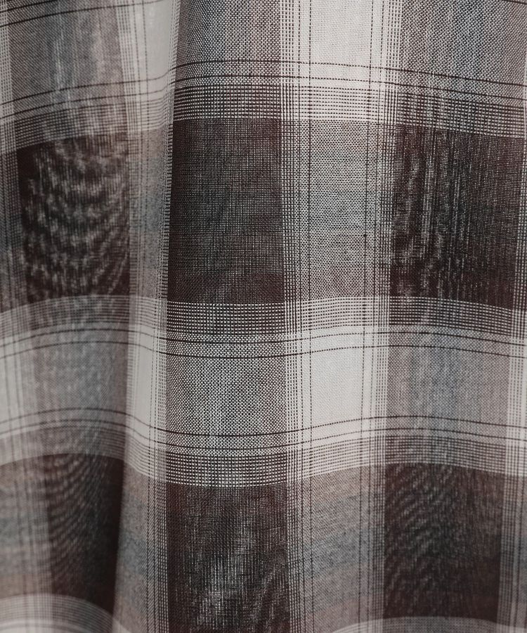 earth music&ecology「2wayショルダードロストリボンチェックシャツ」|シャツ・ブラウス|