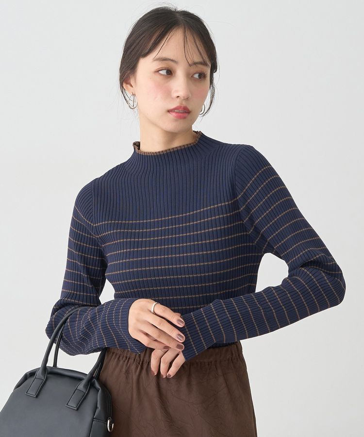 earth music&ecology「ハイネックリブニットプルオーバー」|ニット・セーター|