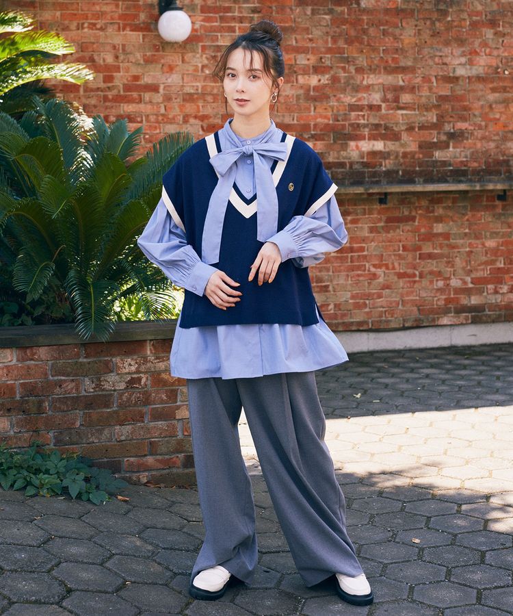 earth music&ecology「2wayボウタイブラウス」|シャツ・ブラウス|