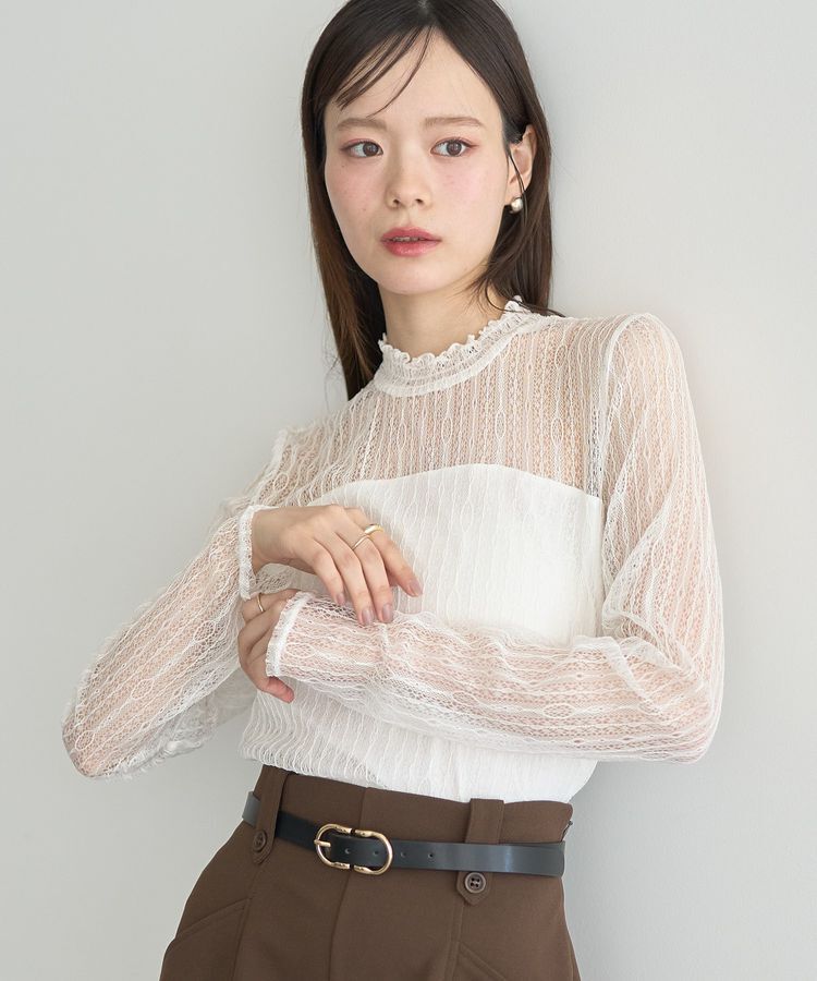 earth music&ecology「レースドッキングプルオーバー」|Tシャツ・カットソー|