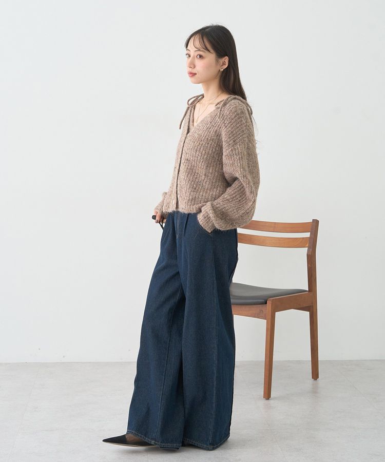 earth music&ecology「ハイウエストデニムパンツ」|デニム|