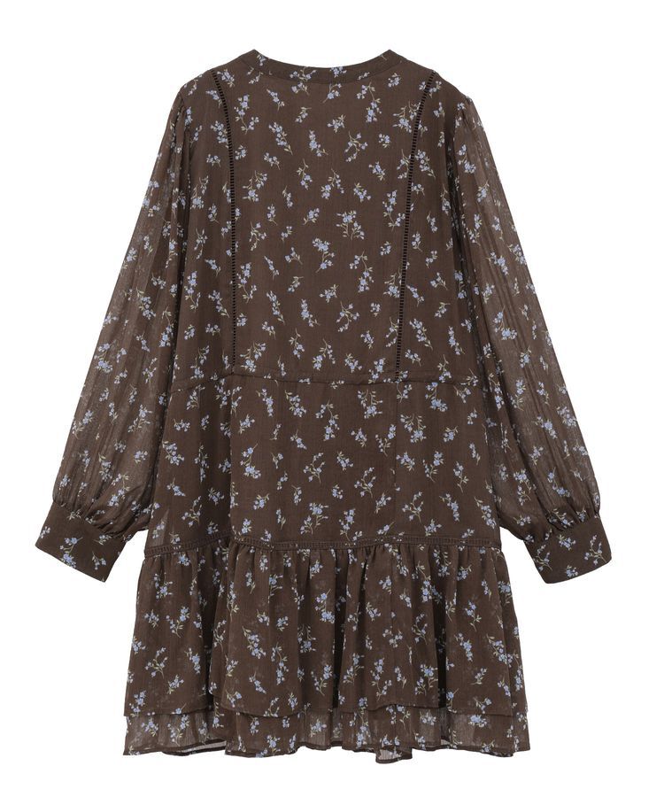 earth music&ecology「フラワー楊柳ティアードミニワンピース」|ワンピース|