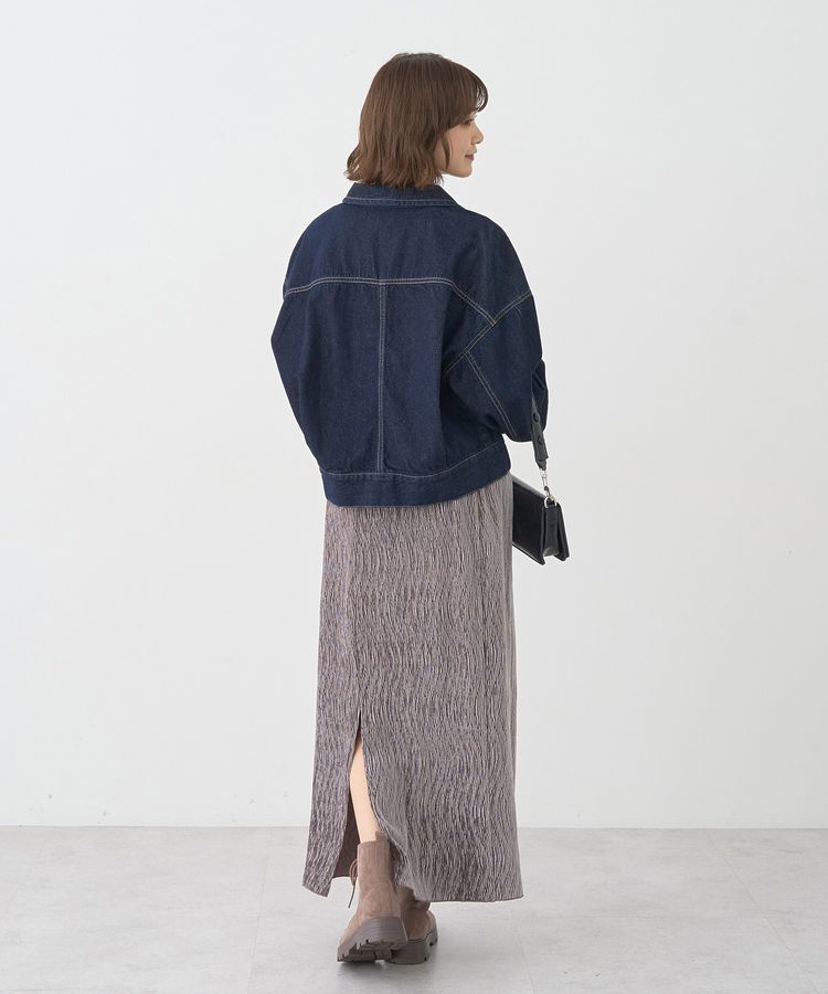 earth music&ecology「シャイニーベロアスカート」|タイト|