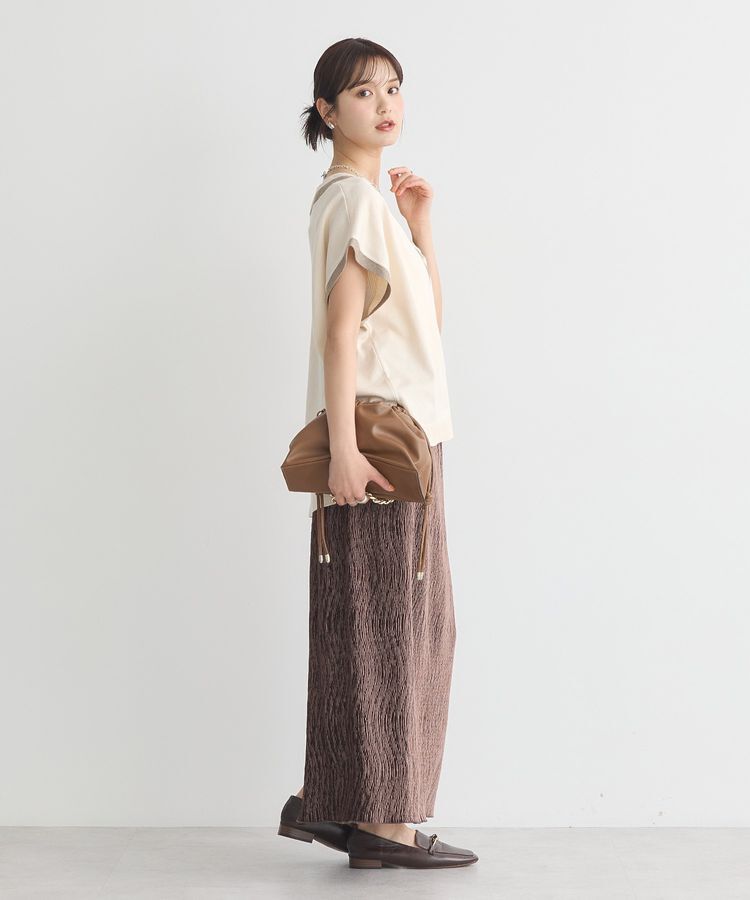 earth music&ecology「シャイニーベロアスカート」|タイト|