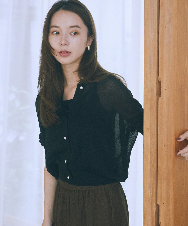 earth music&ecology「シアードルマンカーディガン」|カーディガン|Black