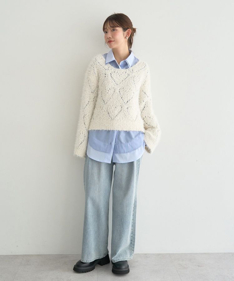 earth music&ecology「レイヤードストライプシャツ」|シャツ・ブラウス|