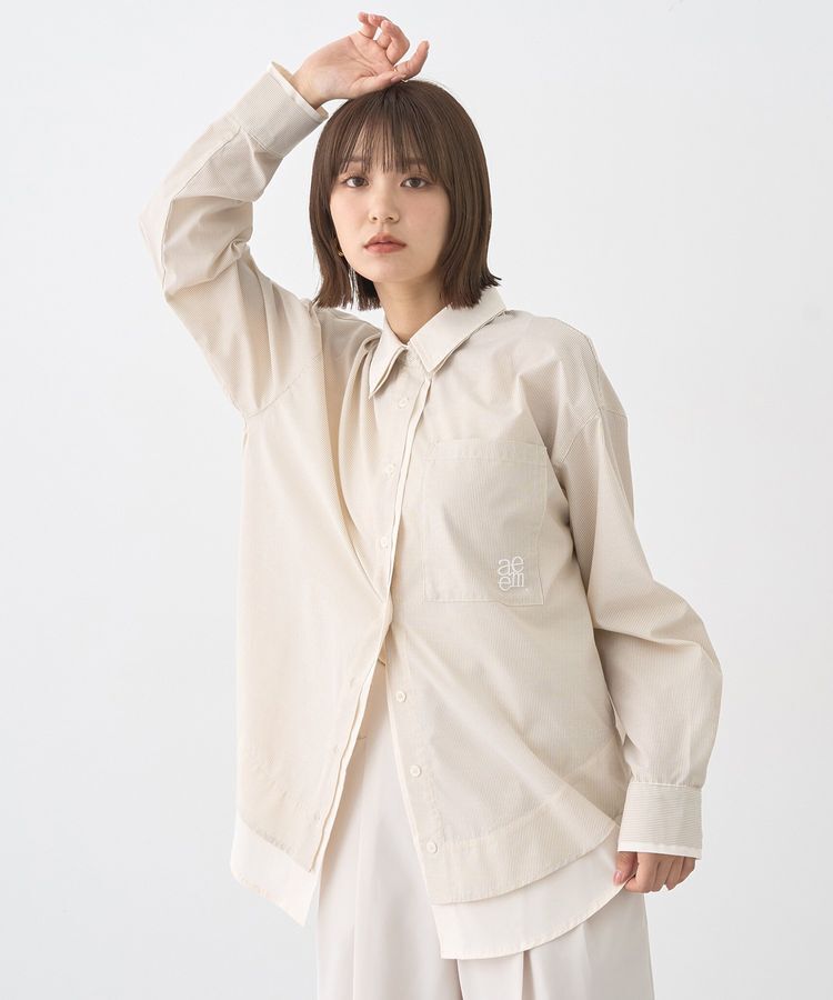 earth music&ecology「レイヤードストライプシャツ」|シャツ・ブラウス|