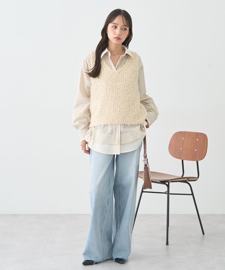 earth music&ecology「レイヤードストライプシャツ」|シャツ・ブラウス|