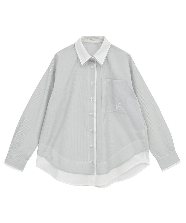 earth music&ecology「レイヤードストライプシャツ」|シャツ・ブラウス|