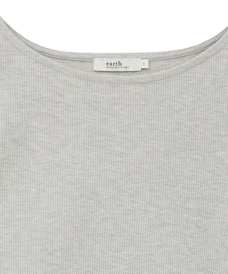 earth music&ecology「ラメテレコボートネックプルオーバー」|Tシャツ・カットソー|