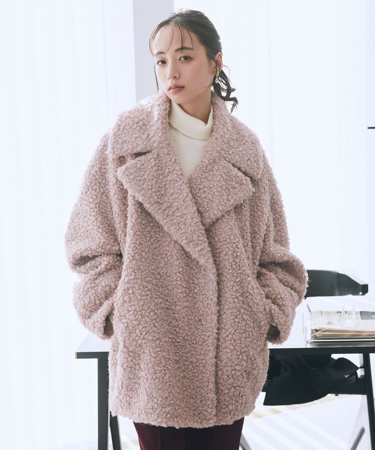 earth music&ecology「ループファーコート」|その他|Pink Beige