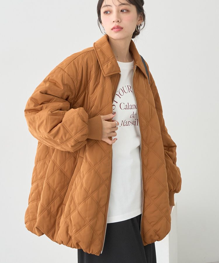 earth music&ecology「【WEB限定】ダブルステッチキルティングコート」|その他|Brown