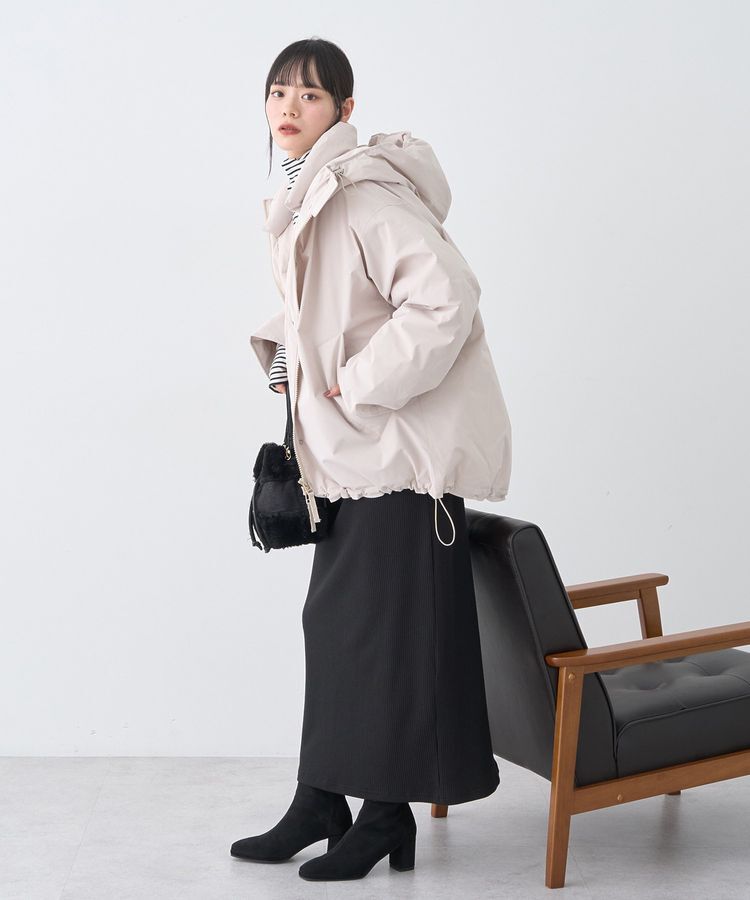 earth music&ecology「フーデットパファーコート」|ブルゾン・スタジャン|