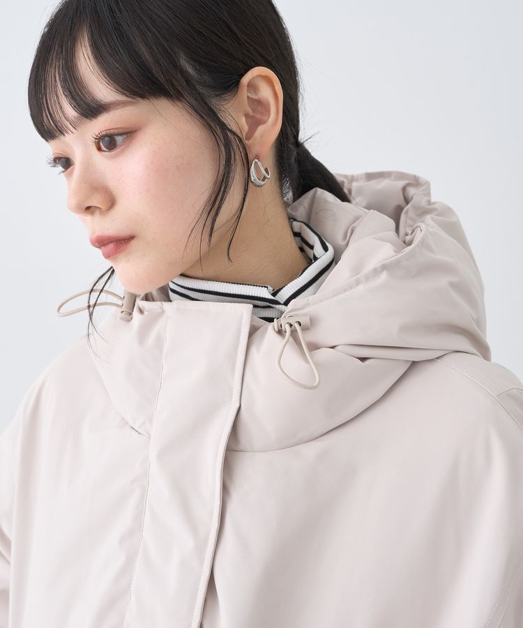 earth music&ecology「フーデットパファーコート」|ブルゾン・スタジャン|