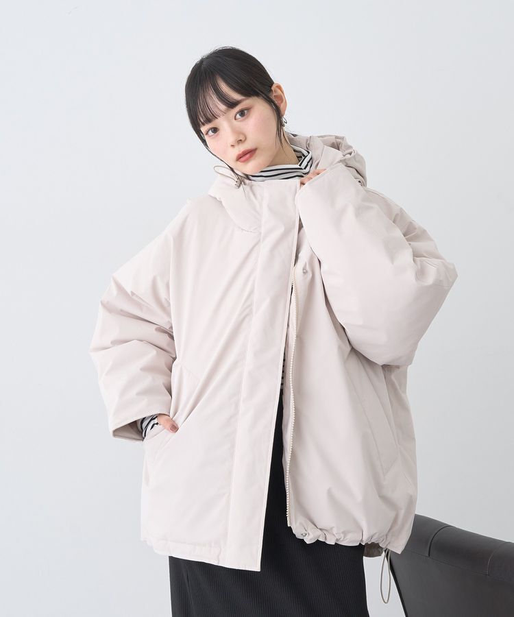 earth music&ecology「フーデットパファーコート」|ブルゾン・スタジャン|