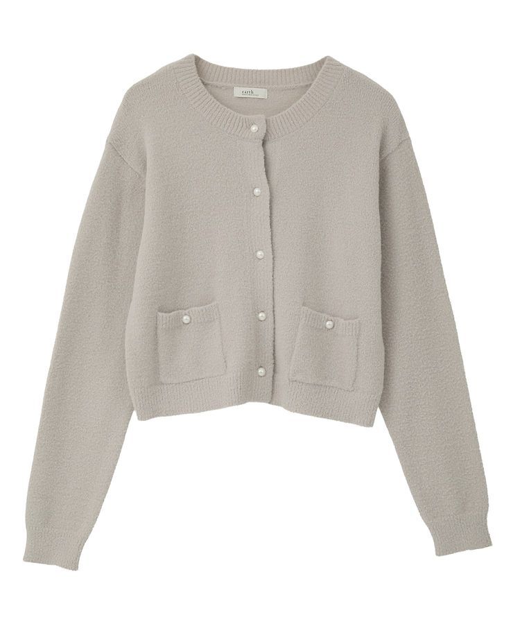 earth music&ecology「パウダーシャギークルーネックカーディガン」|カーディガン|