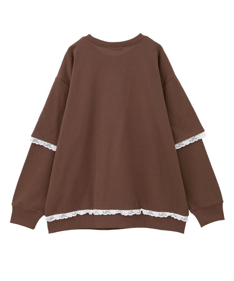 earth music&ecology「レーススウェットプルオーバー」|スウェット・ジャージ|