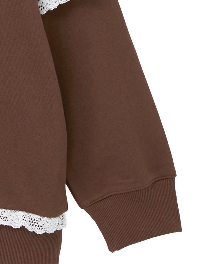 earth music&ecology「レーススウェットプルオーバー」|スウェット・ジャージ|