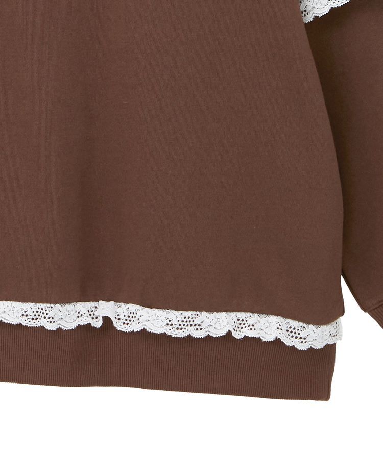 earth music&ecology「レーススウェットプルオーバー」|スウェット・ジャージ|