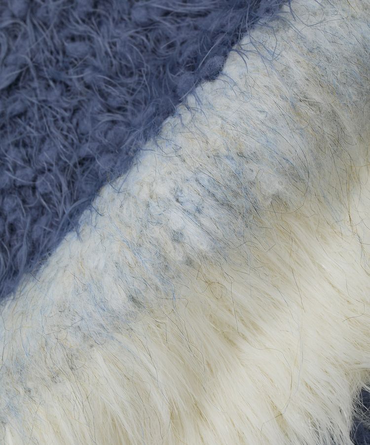 earth music&ecology「ポンポンヤーンミックスインターシャカーディガン」|カーディガン|