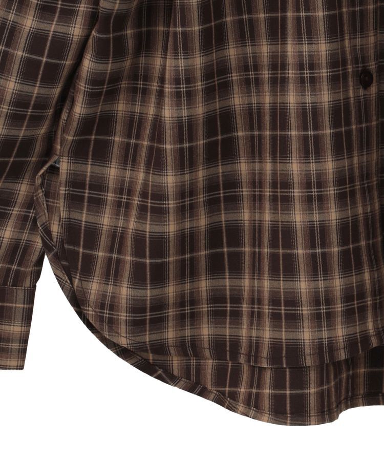 earth music&ecology「SET2点チェック柄シャーリングビスチェ＋シャツ」|シャツ・ブラウス|