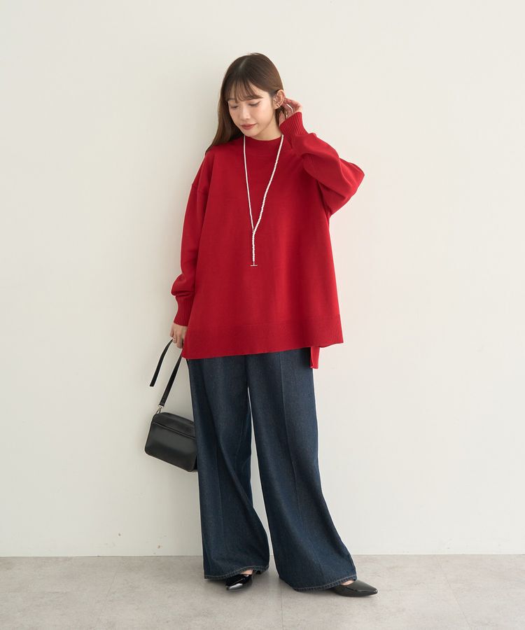 earth music&ecology「選べる丈ハイネックニット」|ニット・セーター|