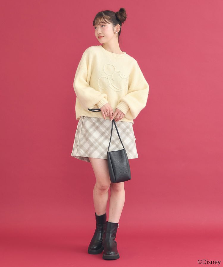 earth music&ecology「Disney/ミッキーコード刺繍ニットプルオーバー」|ニット・セーター|