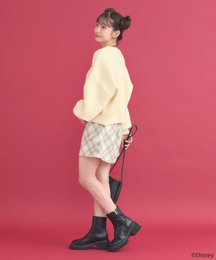 earth music&ecology「Disney/ミッキーコード刺繍ニットプルオーバー」|ニット・セーター|