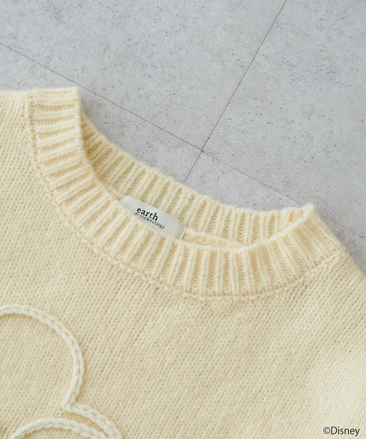 earth music&ecology「Disney/ミッキーコード刺繍ニットプルオーバー」|ニット・セーター|