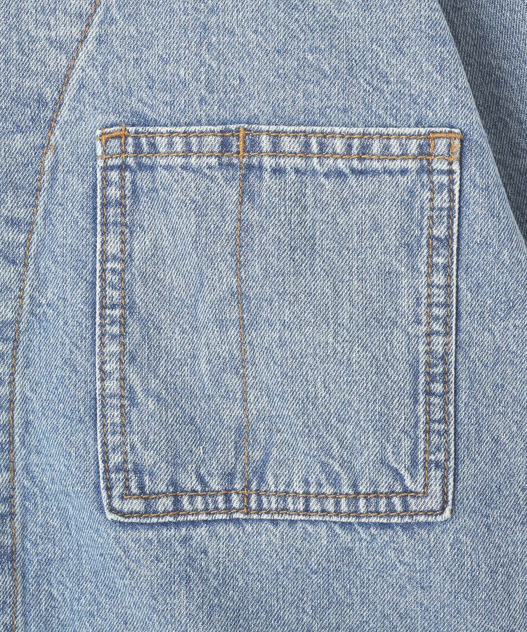 earth music&ecology「デニムノーカラーカバーオール」|テーラードジャケット|