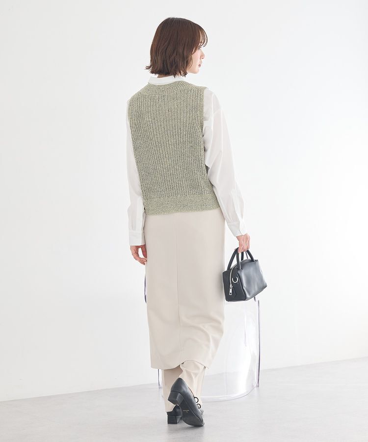 earth music&ecology「クルーネックニットベスト」|ベスト・ジレ|