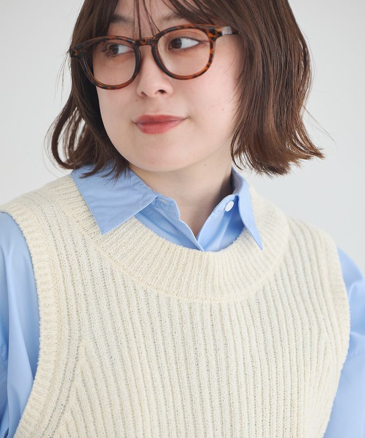 earth music&ecology「クルーネックニットベスト」|ベスト・ジレ|