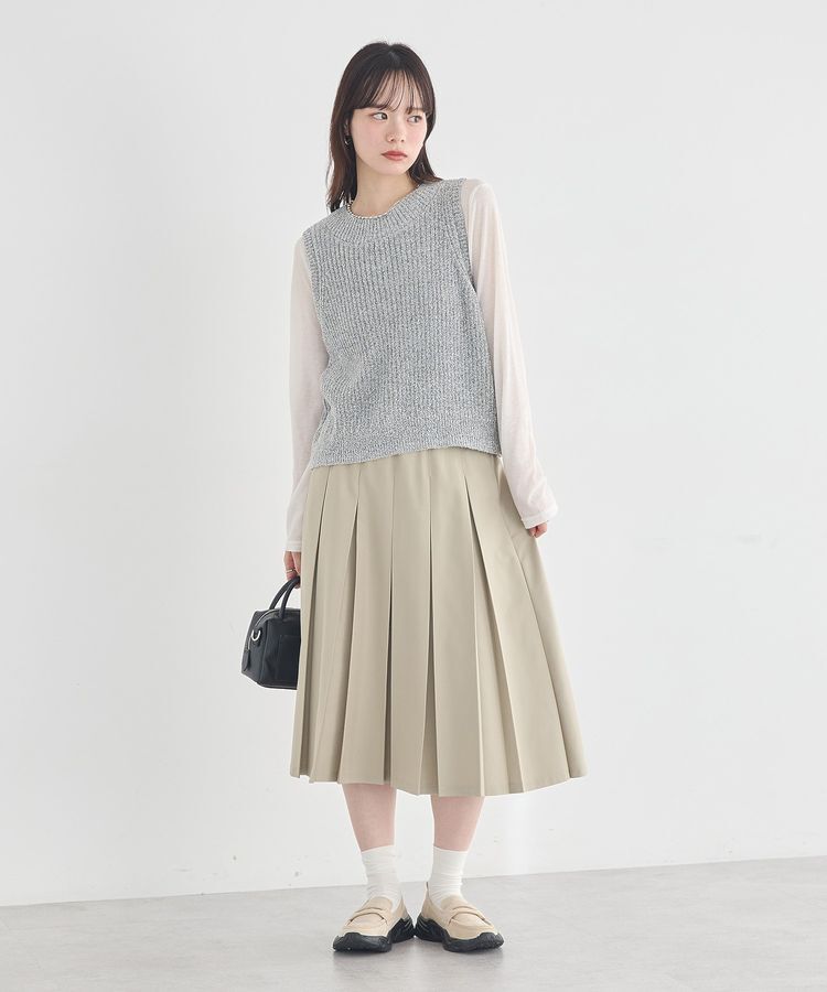 earth music&ecology「クルーネックニットベスト」|ベスト・ジレ|