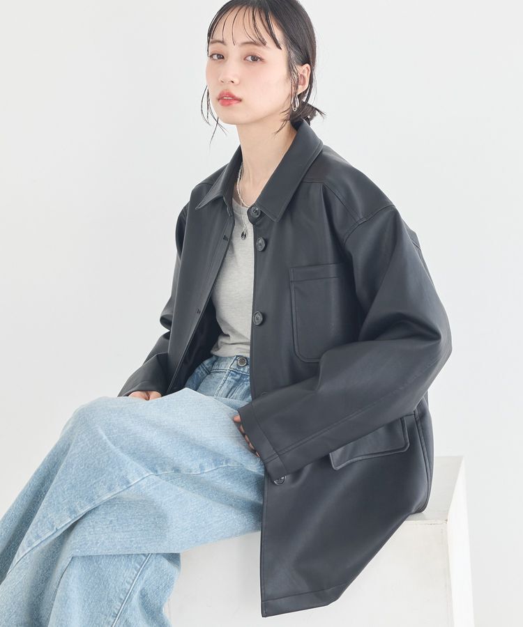 earth music&ecology「CPOシャツジャケット」|ブルゾン・スタジャン|