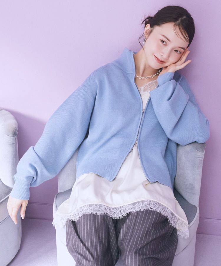 earth music&ecology「ダブルジップカーディガン」|カーディガン|