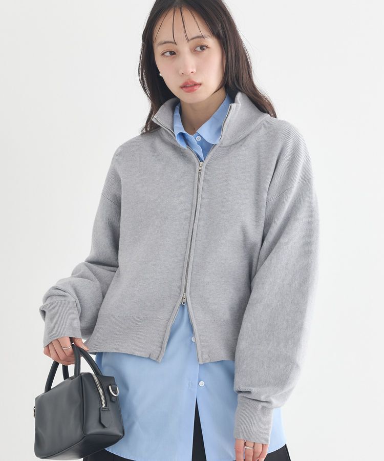 earth music&ecology「ダブルジップカーディガン」|カーディガン|Gray Mixture