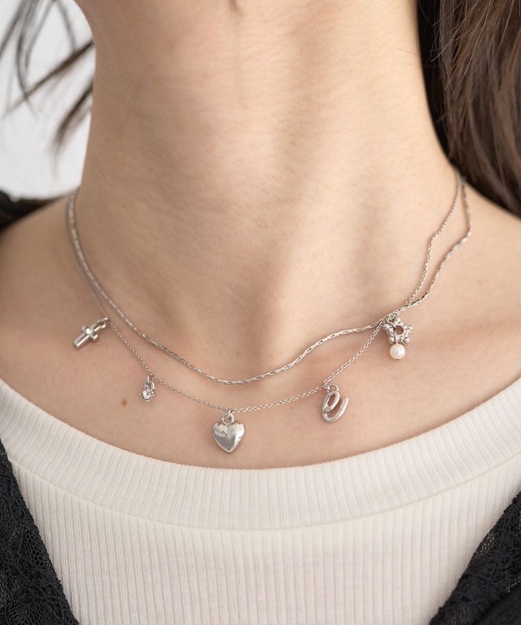 earth music&ecology「レター2連ネックレス」|ネックレス|Silver