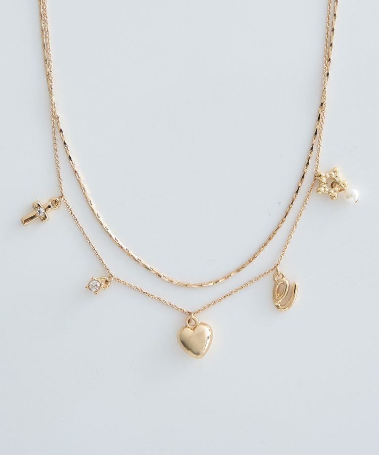 earth music&ecology「レター2連ネックレス」|ネックレス|