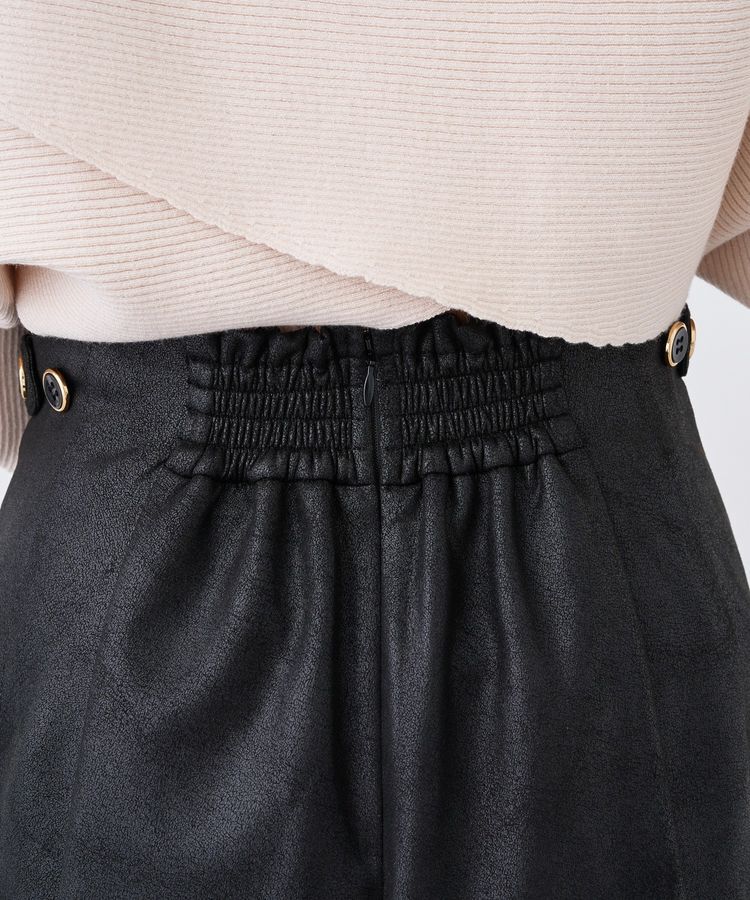 earth music&ecology「フェイクレザーマーメイドスカート」|フレア|