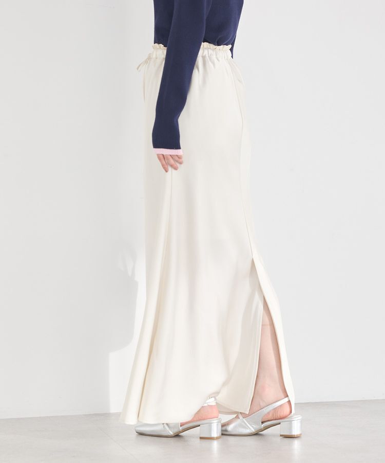 earth music&ecology「サテンフリルマーメイドスカート」|フレア|