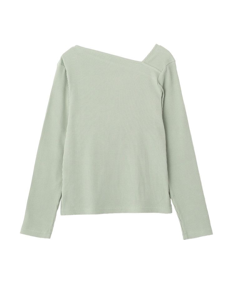 earth music&ecology「アシメネックリブプルオーバー」|Tシャツ・カットソー|