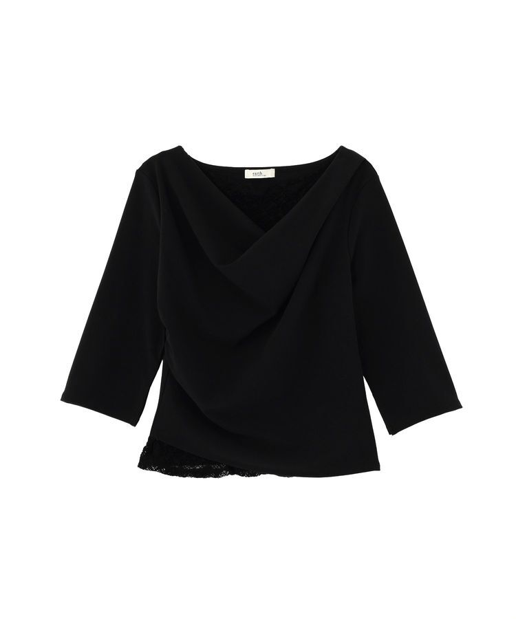 earth music&ecology「レースレイヤードドレーププルオーバー」|Tシャツ・カットソー|