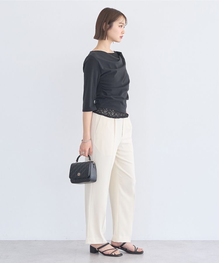 earth music&ecology「レースレイヤードドレーププルオーバー」|Tシャツ・カットソー|